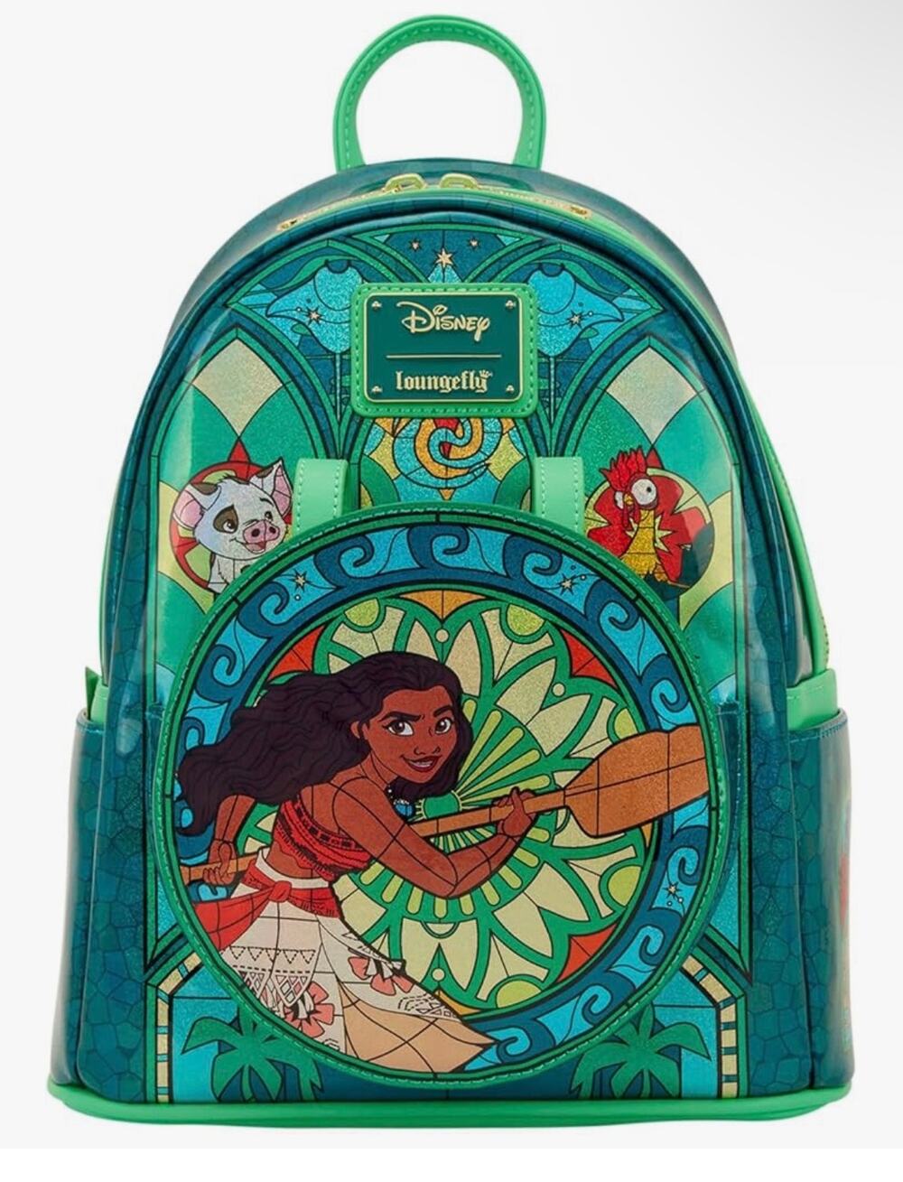 Loungefly Disney Princess Stained Glass Collection Moana Mini-Backpack NWT